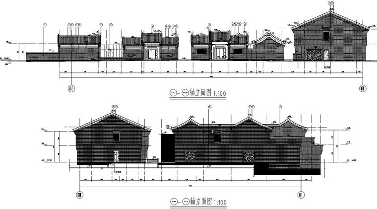 混凝土仿古建筑大样资料下载-组合式多单体仿古建筑结构施工图CAD含建筑