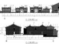 组合式多单体仿古建筑结构施工图CAD含建筑