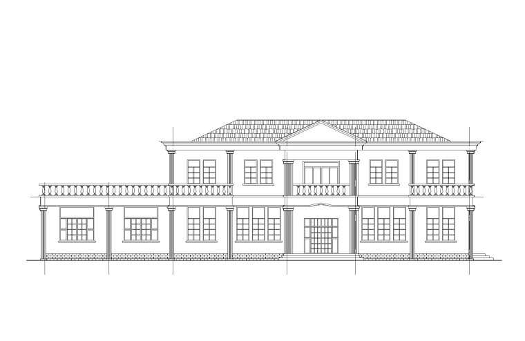 别墅自建房最新资料下载-农村简欧两层自建房施工图