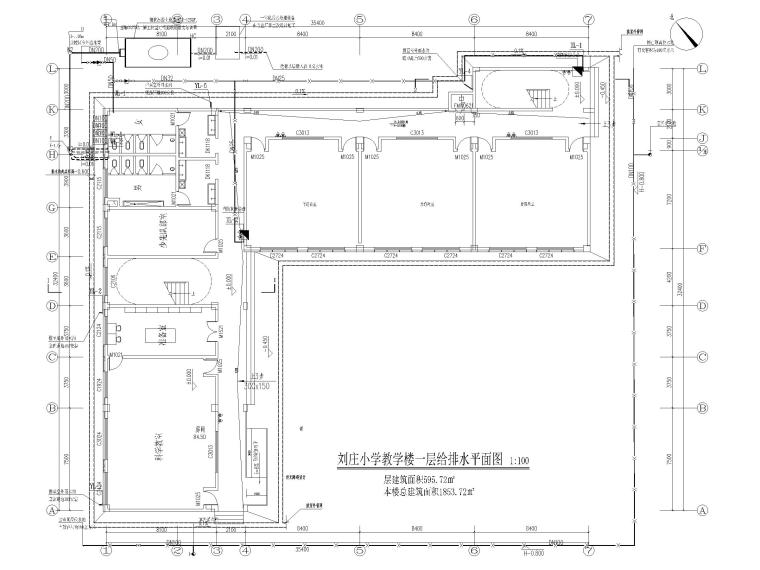 水池给排水设计说明资料下载-[贵州]小学迁建给排水系统设计图纸2021