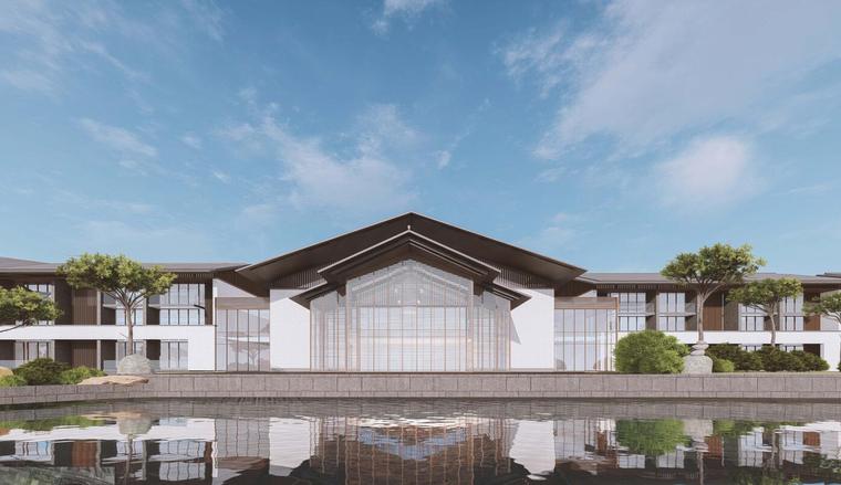 [上海]610亩新建新中式风酒店建筑设计方案