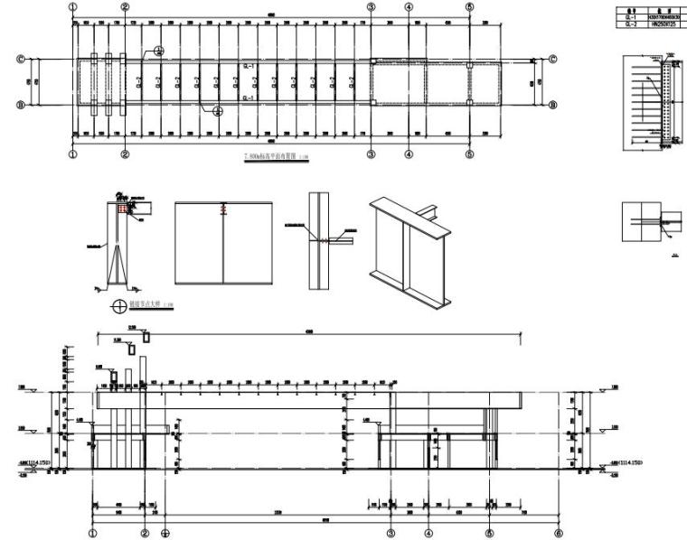 2层别墅钢结构施工图资料下载-2层框架钢结构校门结构施工图2020