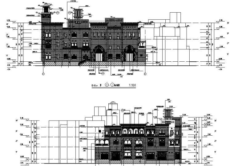 工地临建结构施工图资料下载-三层临建商铺混凝土结构施工图CAD含建筑图