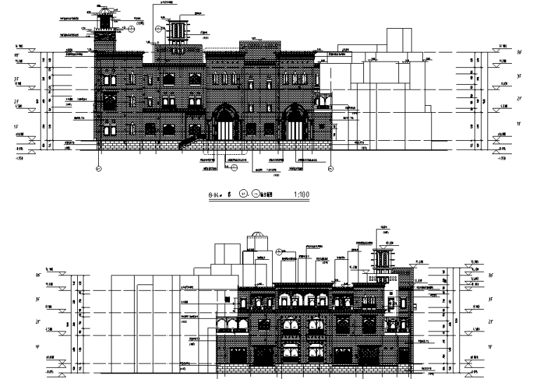 cad商铺建筑外观资料下载-三层临建商铺混凝土结构施工图CAD含建筑图