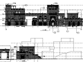 两栋组合商业混凝土结构施工图CAD含建筑图
