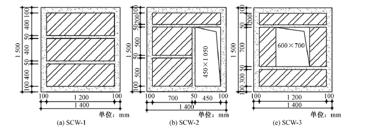 洞口的标准资料下载-洞口对带纵向加强肋复合墙体竖向受力性能