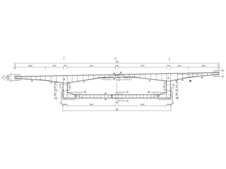 主桥结构设计图资料下载-五跨连续梁结构设计施工图