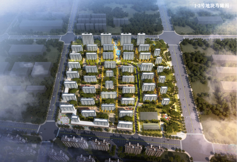 中式风格校园规划资料下载-[青岛]轻奢新中式风格住宅洋房+高层规划