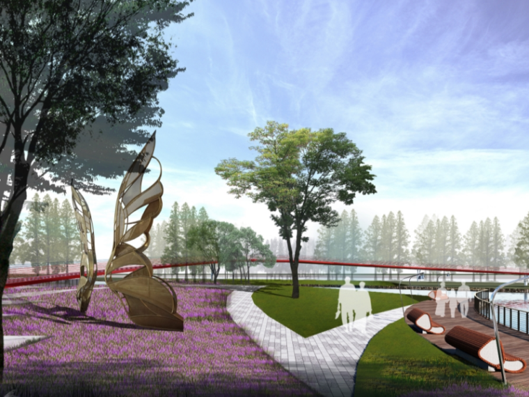 小型带状公园景观资料下载-[云南]滨河带状公园工程项目景观方案设计