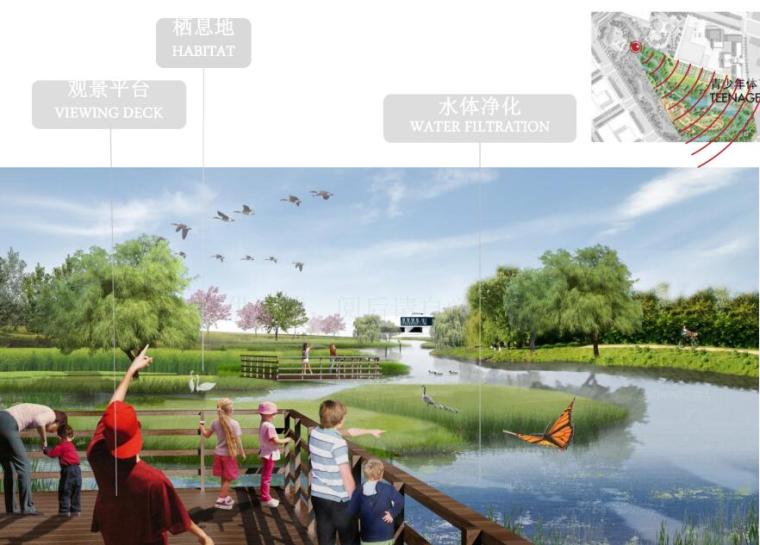社区公园设计原则资料下载-[上海]滨水现代生态社区公园景观规划设计