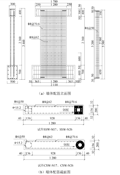 混凝土钢筋墙su资料下载-钢绞线-钢筋混凝土剪力墙抗震性能试验研究