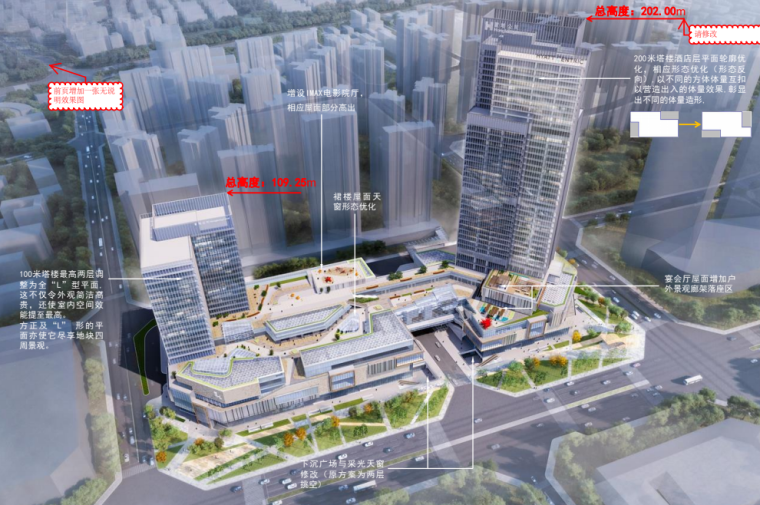 [成都]超高层酒店+办公+低密商业街规划设计