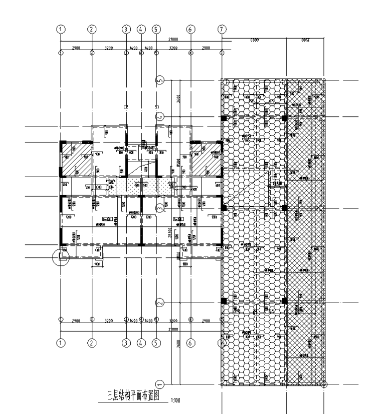 四层商业建筑带连廊资料下载-重庆四层叠拼住宅带商业结构施工图CAD