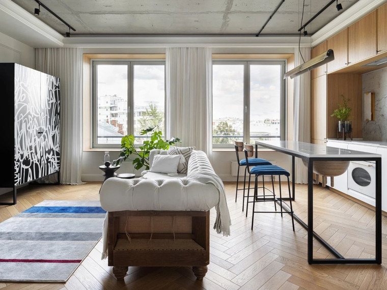 现代44m²的一居室公寓