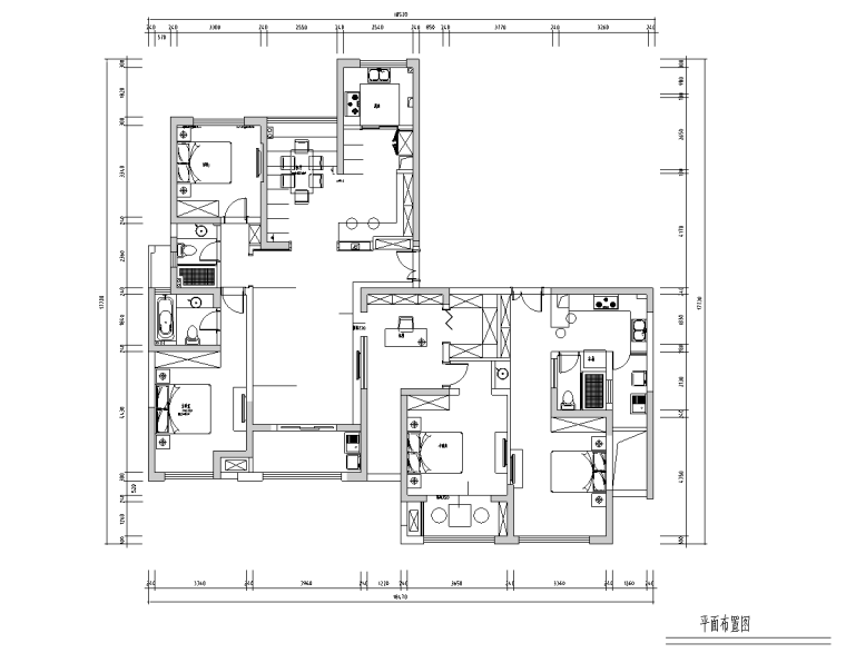 11层新中式住宅施工图资料下载-[江苏]新中式意境平层公寓装修施工图设计