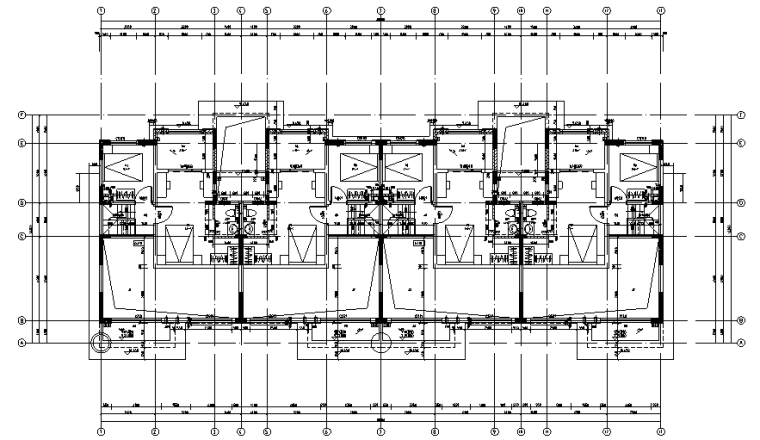 四层半欧式别墅建筑图资料下载-重庆四层联排别墅结构施工图CAD含建筑图