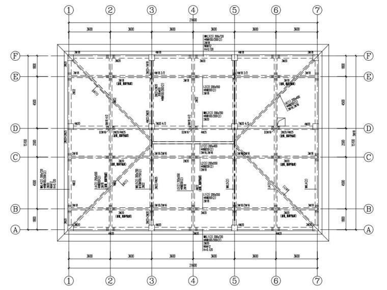 4层宿舍框架建筑图资料下载-2层框架结构单身宿舍结构施工图2019PDF