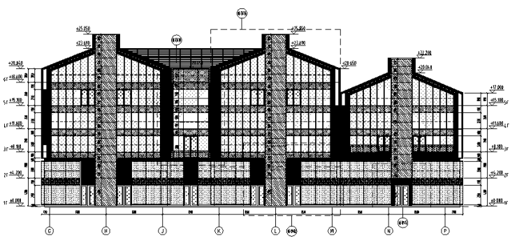 上海建筑CAD建筑图资料下载-上海某商业中心玻璃幕墙施工图CAD含建筑图