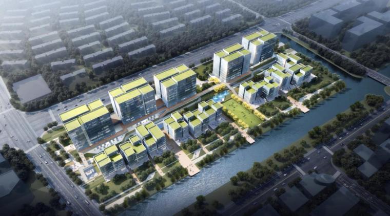 上海巴比伦空中花园资料下载-[上海]科技园办公区规划设计文本PDF2020