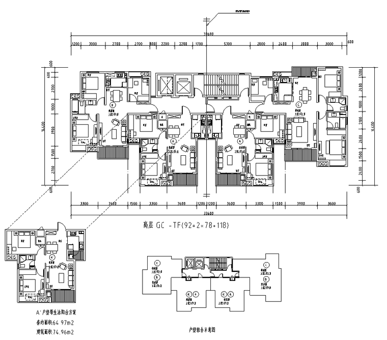 19-34层二梯四户户型图设计（集中核心筒） (2).png