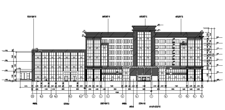 建筑竞赛图带CAD资料下载-某宾馆石材幕墙带窗墙施工图CAD