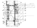 玻璃幕墙电动百叶通风节点大样图CAD