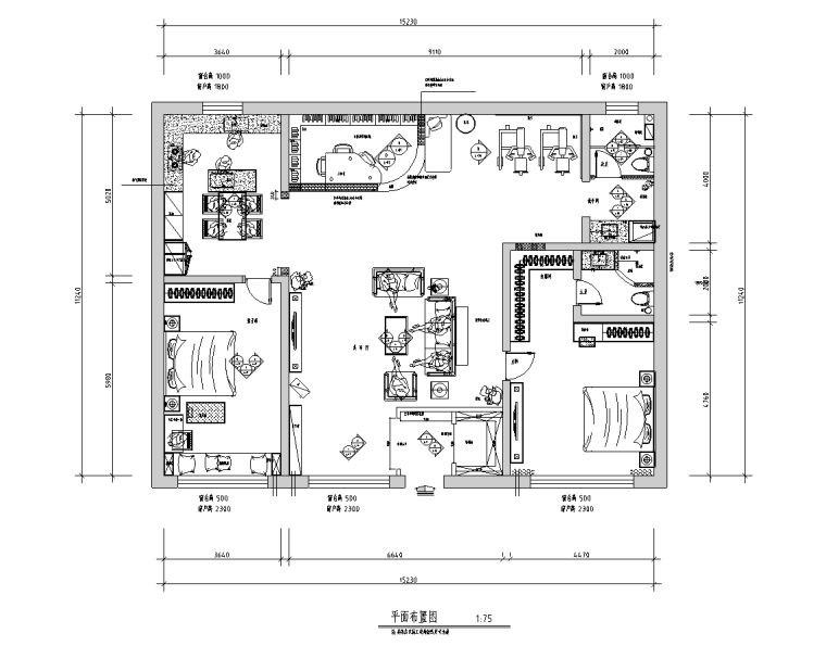 地中海式风格住宅小区资料下载-地中海风格二居室住宅装修施工图设计