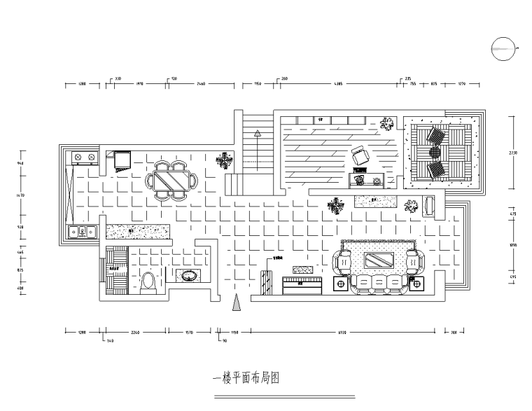 地中海室内施工图一套资料下载-地中海风格二层一居室住宅装修施工图设计