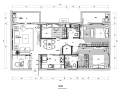 中式风格三室二厅住宅装修施工图+实景图