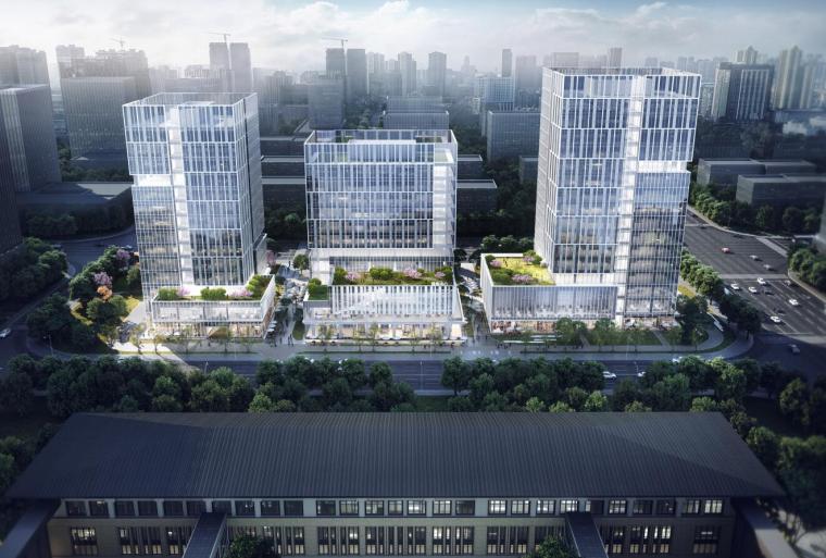 深圳绿色办公建筑资料下载-[陕西]绿色-高品质宜人办公建筑方案设计