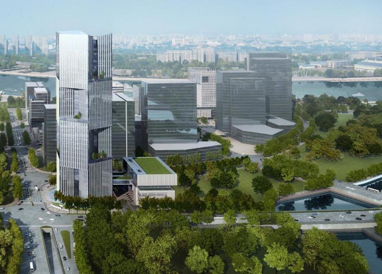 总部大楼多层方案资料下载-[上海]新开发银行总部大楼办公建筑方案设计