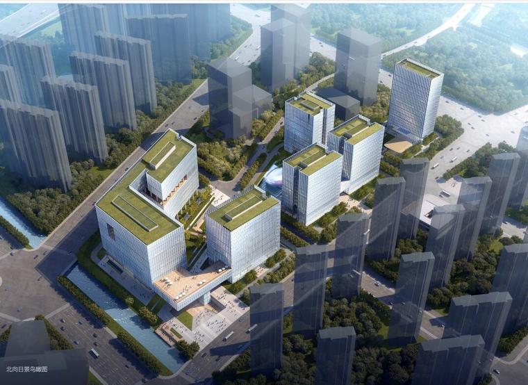 绿色互联网核心聚集区办公总部方案  鸟瞰图.jpg