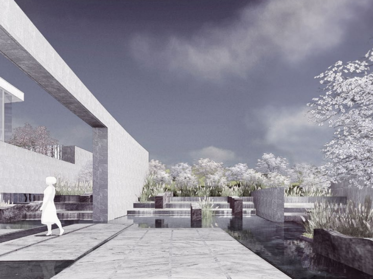 现代简约校园景观资料下载-[长沙]现代简约住宅修改方案景观设计