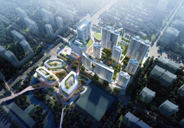 居住区商业规划设计资料下载-[杭州]TOD商业+现代高层居住区规划设计文本