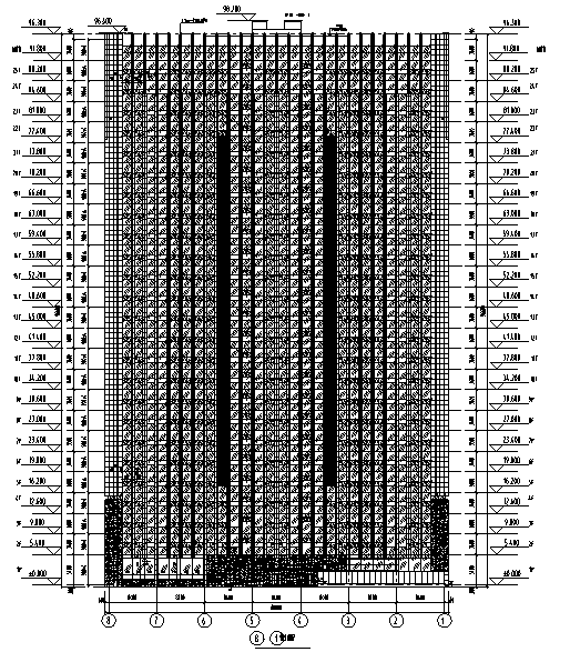 高层办公楼平面布置平面图资料下载-山东某商业高层办公楼幕墙施工图CAD