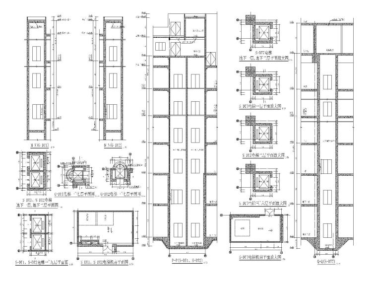 3层钢结构电梯图纸资料下载-钢结构电梯详图