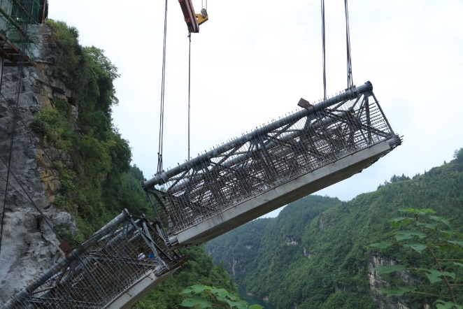 3e 渔塘大桥钢管劲性骨架吊装节段