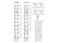 电梯剖面及部分钢结构节点详图