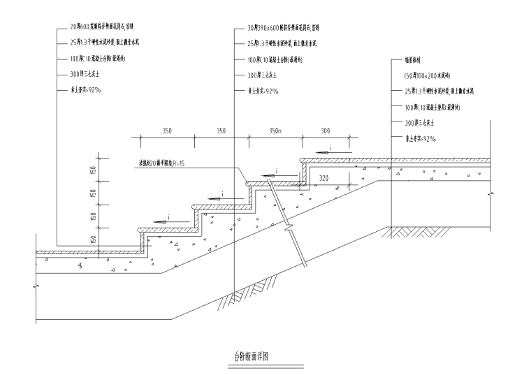 电梯套口节点详图资料下载-43套台阶节点详图设计