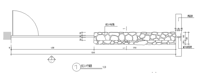 小区标识系统内容资料下载-小区围栏及入口标识墙详图设计