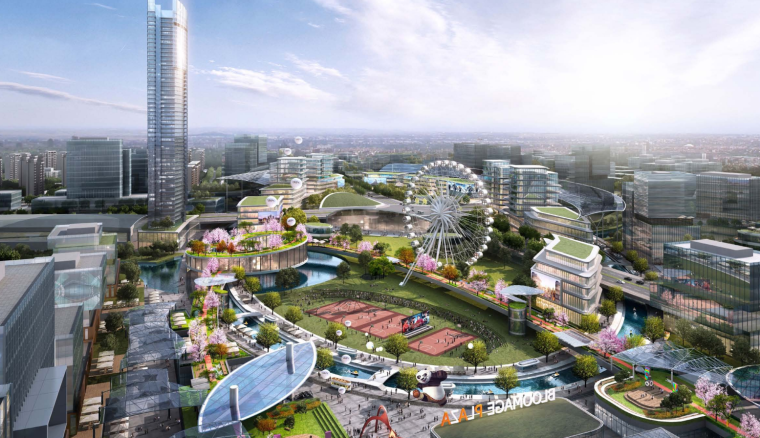 城市公园方案设计资料下载-[北京]智慧城镇-城市公园概念规划方案设计