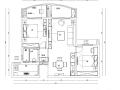 美式-两室一厅96㎡住宅装修施工图设计