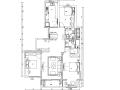 美式风三室两厅 126㎡住宅装修施工图设计
