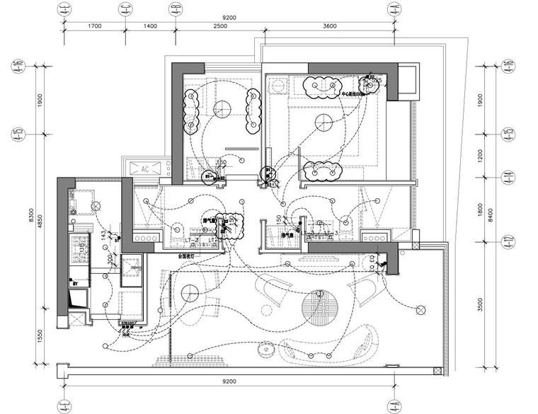 现代风格二室两厅140㎡住宅装修施工图设计-住宅装修-筑龙室内设计论坛
