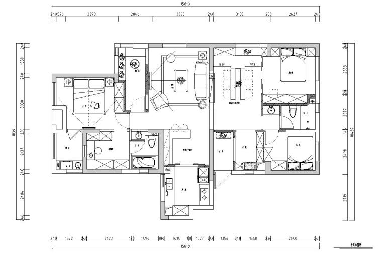 复式装修施工组织资料下载-现代复式180㎡住宅装修施工图设计