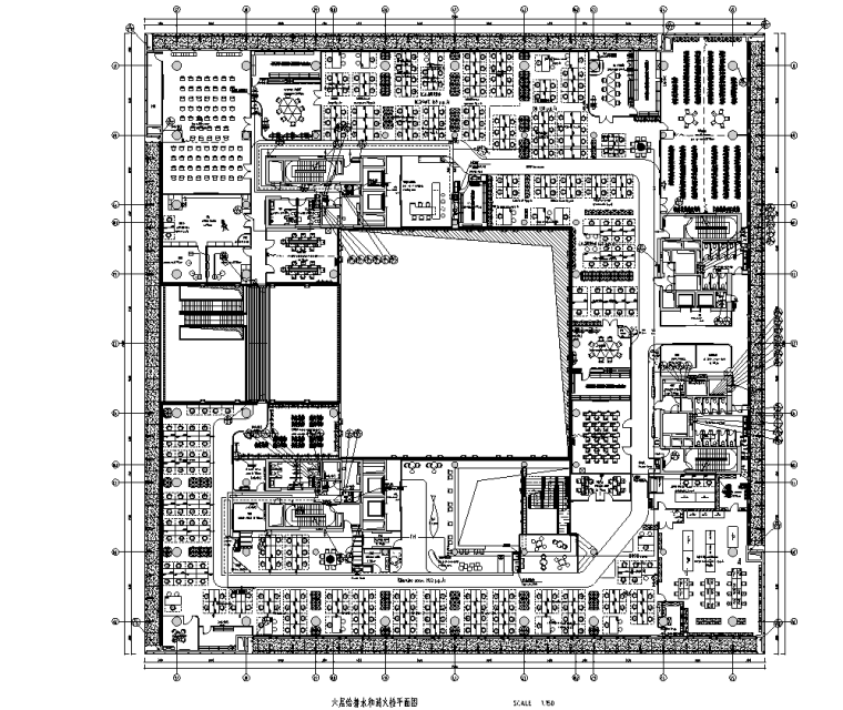 科技办公风格装修资料下载-[上海]科技广场总部办公楼给排水装修施工图