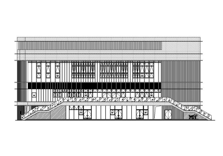 三层酒店建筑CAD图纸资料下载-[江苏]三层食堂建筑施工图纸设计CAD2019