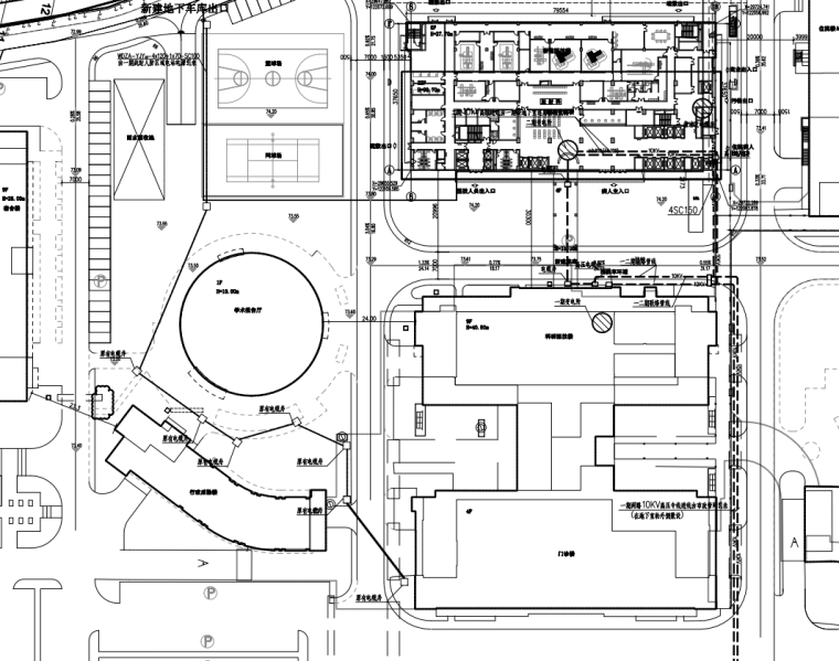 医院建筑建设管理资料下载-广东22层医院建筑景观电气水暖施工图