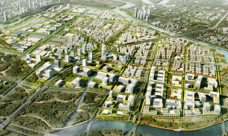 宜宾三江口城市设计资料下载-[浙江]三江六岸国际新城总体规划及城市设计