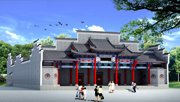 [分享]祠堂设计案例效果图